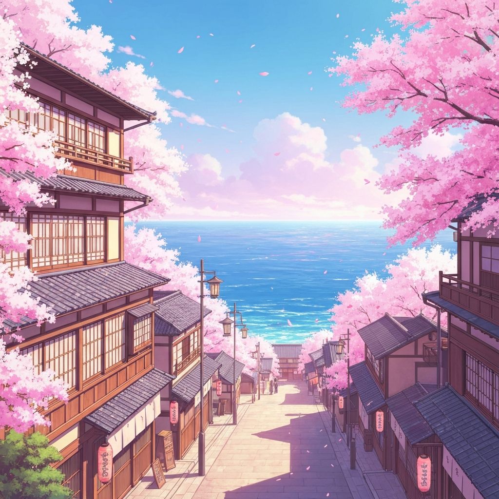 Japanese town anime translation